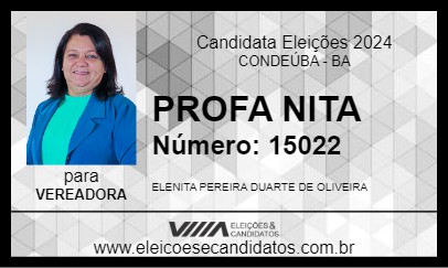 Candidato PROFA NITA 2024 - CONDEÚBA - Eleições