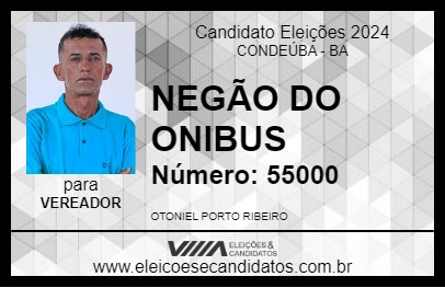 Candidato NEGÃO DO ONIBUS 2024 - CONDEÚBA - Eleições