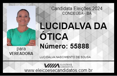 Candidato LUCIDALVA DA ÓTICA 2024 - CONDEÚBA - Eleições