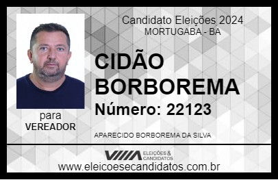 Candidato CIDÃO BORBOREMA 2024 - MORTUGABA - Eleições