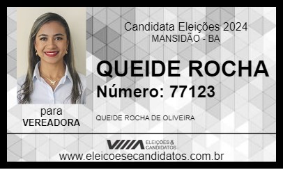 Candidato QUEIDE ROCHA 2024 - MANSIDÃO - Eleições