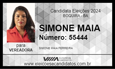 Candidato SIMONE MAIA 2024 - BOQUIRA - Eleições