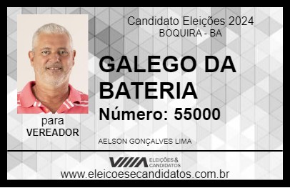 Candidato GALEGO DA BATERIA 2024 - BOQUIRA - Eleições