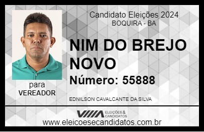 Candidato NIM DO BREJO NOVO 2024 - BOQUIRA - Eleições