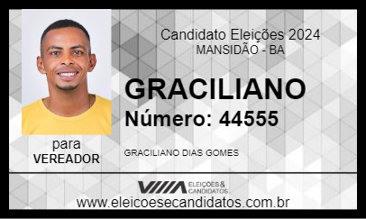 Candidato GRACILIANO 2024 - MANSIDÃO - Eleições