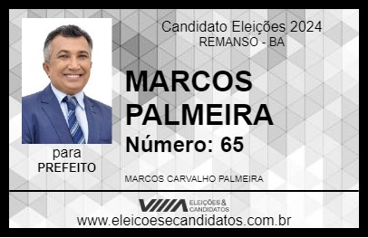 Candidato MARCOS PALMEIRA 2024 - REMANSO - Eleições