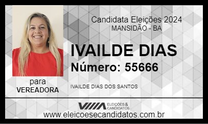 Candidato IVAILDE  DIAS 2024 - MANSIDÃO - Eleições