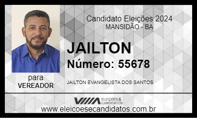 Candidato JAILTON 2024 - MANSIDÃO - Eleições