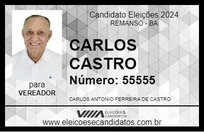 Candidato CARLOS CASTRO 2024 - REMANSO - Eleições