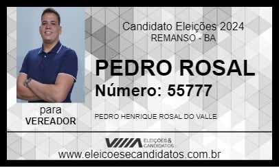 Candidato PEDRO ROSAL 2024 - REMANSO - Eleições