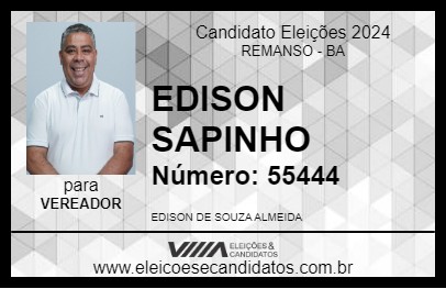 Candidato EDISON SAPINHO 2024 - REMANSO - Eleições