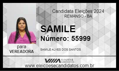 Candidato SAMILE 2024 - REMANSO - Eleições