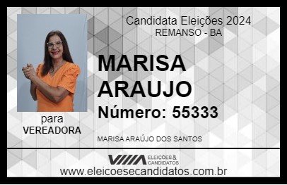 Candidato MARISA ARAUJO 2024 - REMANSO - Eleições