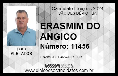 Candidato ERASMIM DO ANGICO 2024 - SÃO DESIDÉRIO - Eleições