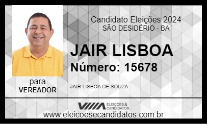 Candidato JAIR LISBOA 2024 - SÃO DESIDÉRIO - Eleições