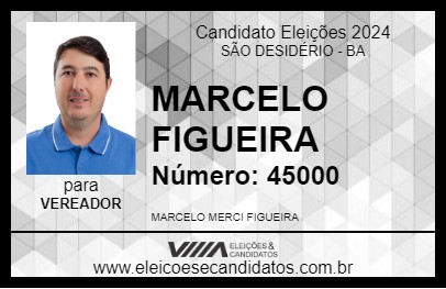 Candidato MARCELO FIGUEIRA 2024 - SÃO DESIDÉRIO - Eleições