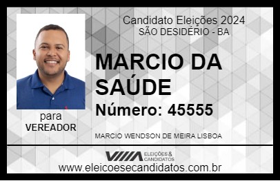 Candidato MARCIO DA SAÚDE 2024 - SÃO DESIDÉRIO - Eleições