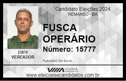 Candidato FUSCA OPERÁRIO 2024 - REMANSO - Eleições