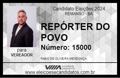 Candidato REPÓRTER DO POVO 2024 - REMANSO - Eleições