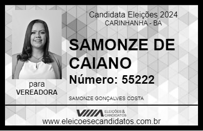 Candidato SAMONZE DE CAIANO 2024 - CARINHANHA - Eleições