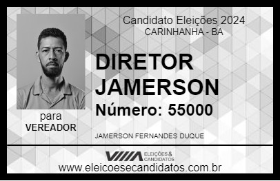 Candidato DIRETOR JAMERSON 2024 - CARINHANHA - Eleições