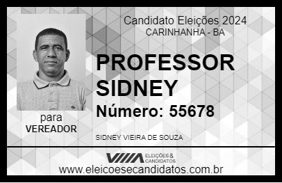 Candidato PROFESSOR SIDNEY 2024 - CARINHANHA - Eleições