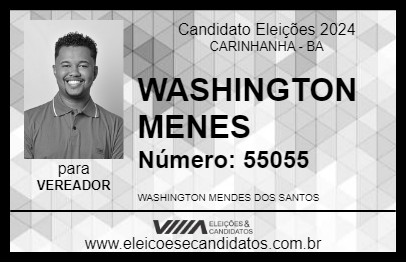 Candidato WASHINGTON MENDES 2024 - CARINHANHA - Eleições