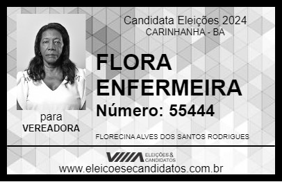 Candidato FLORA ENFERMEIRA 2024 - CARINHANHA - Eleições