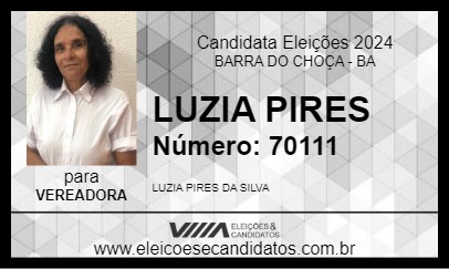 Candidato LUZIA PIRES 2024 - BARRA DO CHOÇA - Eleições