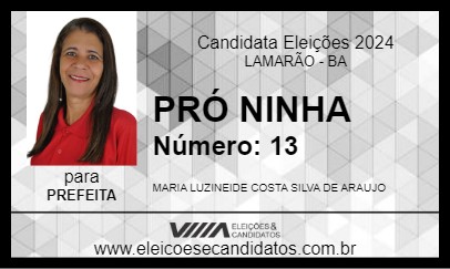 Candidato PRÓ NINHA 2024 - LAMARÃO - Eleições