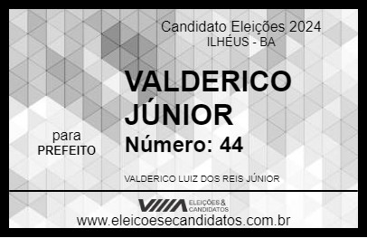 Candidato VALDERICO JÚNIOR 2024 - ILHÉUS - Eleições