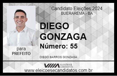 Candidato DIEGO GONZAGA 2024 - BUERAREMA - Eleições