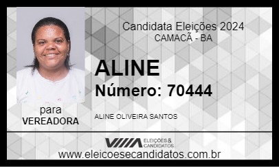 Candidato ALINE 2024 - CAMACÃ - Eleições