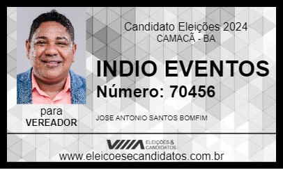 Candidato INDIO EVENTOS 2024 - CAMACÃ - Eleições