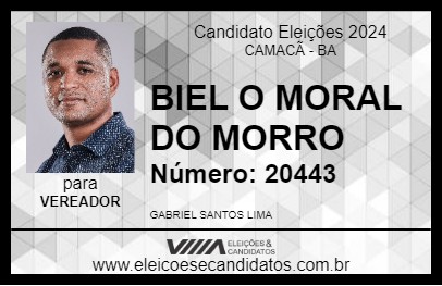 Candidato BIEL O MORAL DO MORRO 2024 - CAMACÃ - Eleições