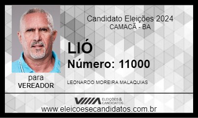 Candidato LIÓ 2024 - CAMACÃ - Eleições