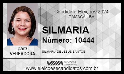 Candidato SILMARIA 2024 - CAMACÃ - Eleições