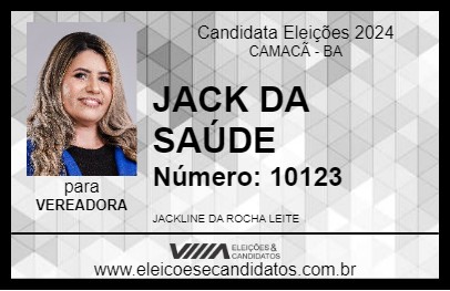 Candidato JACK DA SAÚDE 2024 - CAMACÃ - Eleições