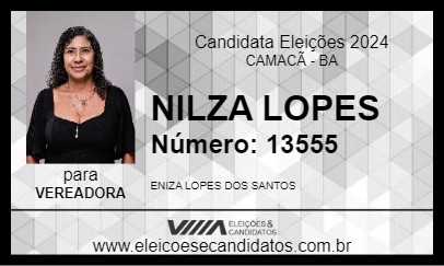 Candidato NILZA LOPES 2024 - CAMACÃ - Eleições