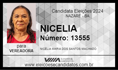 Candidato NICELIA 2024 - NAZARÉ - Eleições