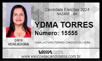 Candidato YDMA TORRES 2024 - NAZARÉ - Eleições