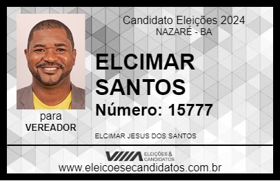 Candidato ELCIMAR SANTOS 2024 - NAZARÉ - Eleições