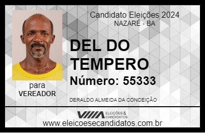 Candidato DEL DO TEMPERO 2024 - NAZARÉ - Eleições