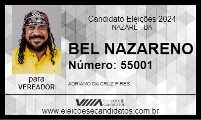 Candidato BEL NAZARENO 2024 - NAZARÉ - Eleições