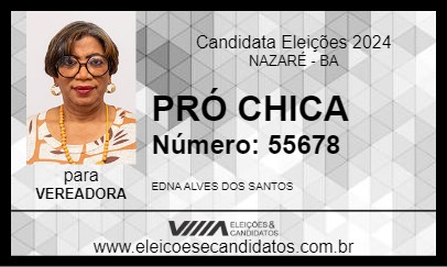 Candidato PRÓ CHICA 2024 - NAZARÉ - Eleições