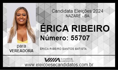 Candidato ÉRICA RIBEIRO 2024 - NAZARÉ - Eleições