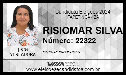 Candidato RISIOMAR SILVA 2024 - ITAPETINGA - Eleições