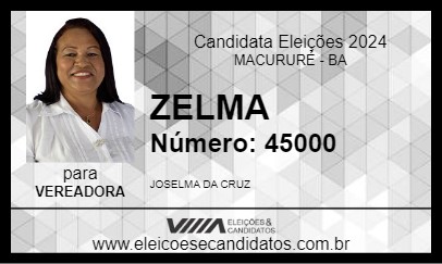 Candidato ZELMA 2024 - MACURURÉ - Eleições