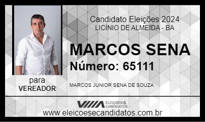 Candidato MARCOS SENA 2024 - LICÍNIO DE ALMEIDA - Eleições