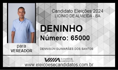 Candidato DENINHO 2024 - LICÍNIO DE ALMEIDA - Eleições